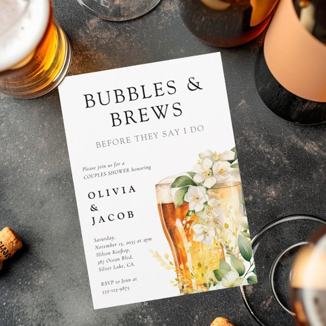 Invitation Bubbles and Brews Shower de Couple (Créateur téléchargé)