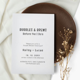Invitation Bubbles & Brew Before The I Do's   Douche en coupl
