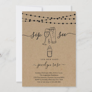 Invitation Bubbles & Brews Sip & See