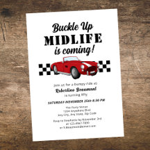Buckle Up Funny Midlife Car 50e anniversaire