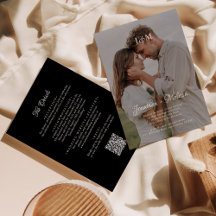 Budget du code QR tout en un monogramme Mariage no