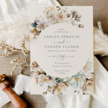 Budget Elégant Vintage Floral Mariage botanique