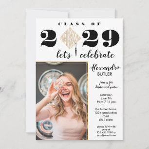 Invitation Budget Fun Facts Photo Script Classe de diplôme
