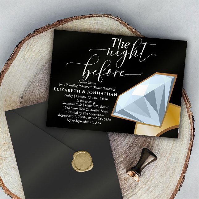 Invitation Budget La Nuit Avant Le Dîner De Répétition (Créateur téléchargé)