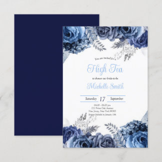 Invitation Budget Purple Florals Bridgerton Bridal Shower