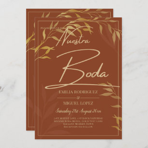 Invitation Budget Terracotta OR Nuestra Boda Mariage espagnol