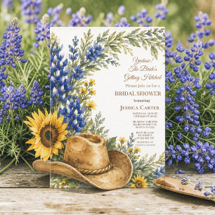 Invitation Budget Tournesol Blue Bonnet Mariage