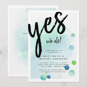 Invitation BUDGET Verre de mer Mariage Abstrait moderne