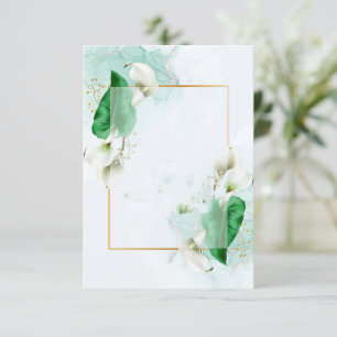 Invitation Budget vierge Elégant mariage lys calla 