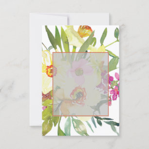 Invitation Budget vierge Élégants jonquilles mariage 