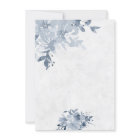 Budget vierge Fleurs aquarelle bleue mariage