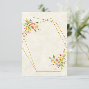 Invitation Budget vierge mariage floral ressort