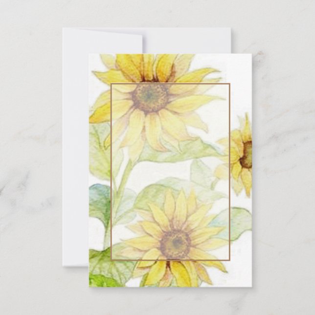 Invitation Budget vierge Mariage Tournesols  (Devant)