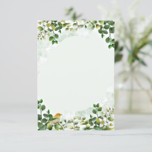 Invitation Budget vierge mariage verdure d'eucalyptus