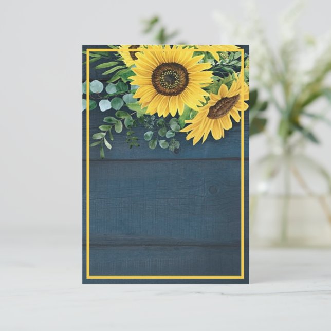 Invitation Budget vierge Pays tournesols mariage Invitatiatia (Debout devant)