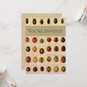 Invitation Bug d'insectes coccinelle de coccinelle