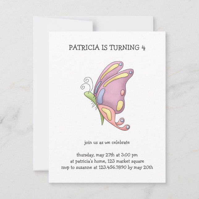 Invitation Buggez-vous ・ Papillon (Devant)