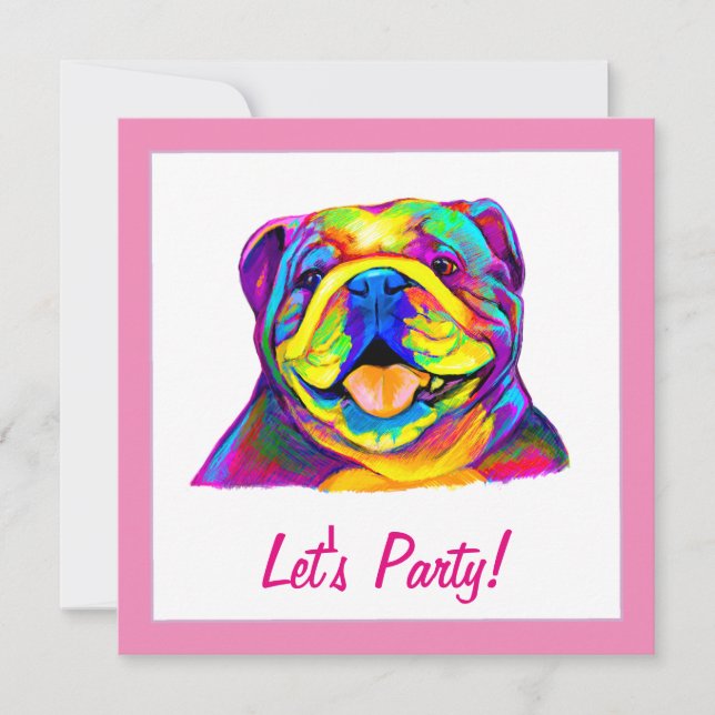 Invitation Bulldog dans les couleurs (Devant)