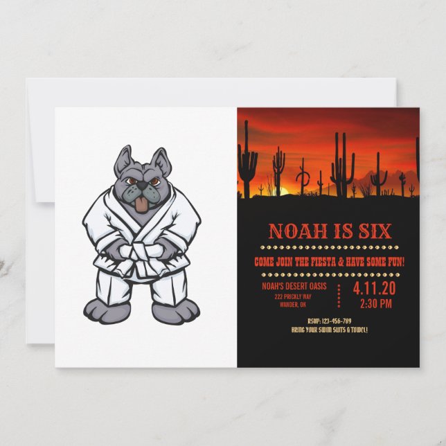 Invitation Bulldog jiu jitsu | choisir la couleur de l'arrièr (Devant)