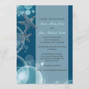 Invitation Bulle bleue étincelante