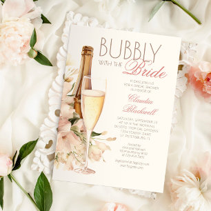 Invitation Bulles Avec La Mariée Champagne Enterrement De Vie