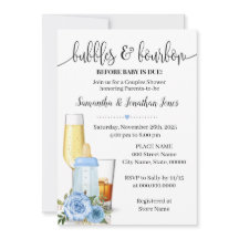 Bulles & Bourbon avant Baby Due Baby shower bleu