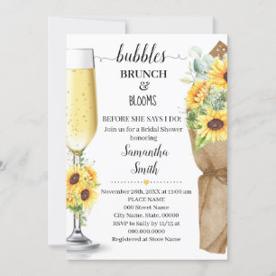 Invitation Bulles Brunch & Fleurs Fête des mariées de tournes