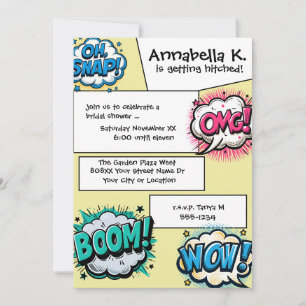 Invitation Bulles de dialogue de bande dessinée