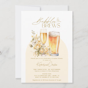 Invitation Bulles et bières : élégante fête moderne pour coup
