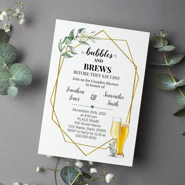 Invitation Bulles et brasseries avant que je ne fasse de l'or (Créateur téléchargé)
