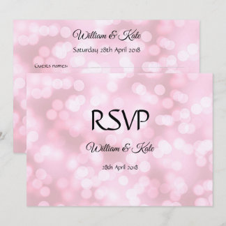 Invitation Bulles roses personnalisées double face Mariage ca