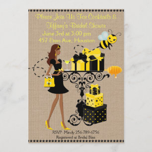 Invitation Bumble Bee Cocktail Conserver le calme Fête de l'm