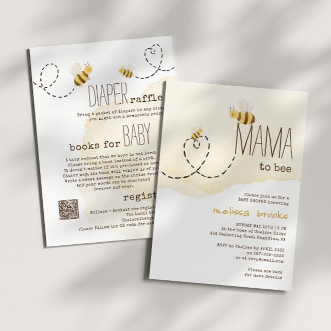Invitation Bumblebee mama à être tout en un Baby shower (Créateur téléchargé)