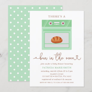 Invitation Bun Dans Le Baby shower Neutre Genre Au Four