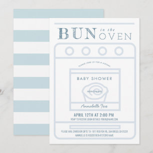 Invitation Bun dans le Baby shower virtuel du garçon au four 