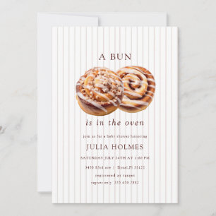 Invitation Bun dans le four Baby Shower d'automne