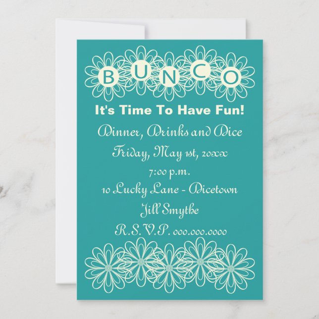 Invitation Bunco Flower (Devant)