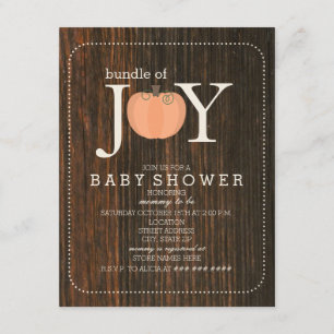 Invitation Bundle De Joy Wood Inspiré Citrouille Automne Baby