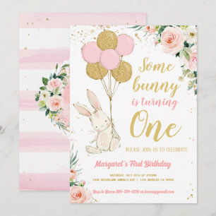Invitation Bunny 1er anniversaire