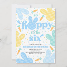 Bunny 6e Anniversaire Fête Printemps Garçon Bunny 