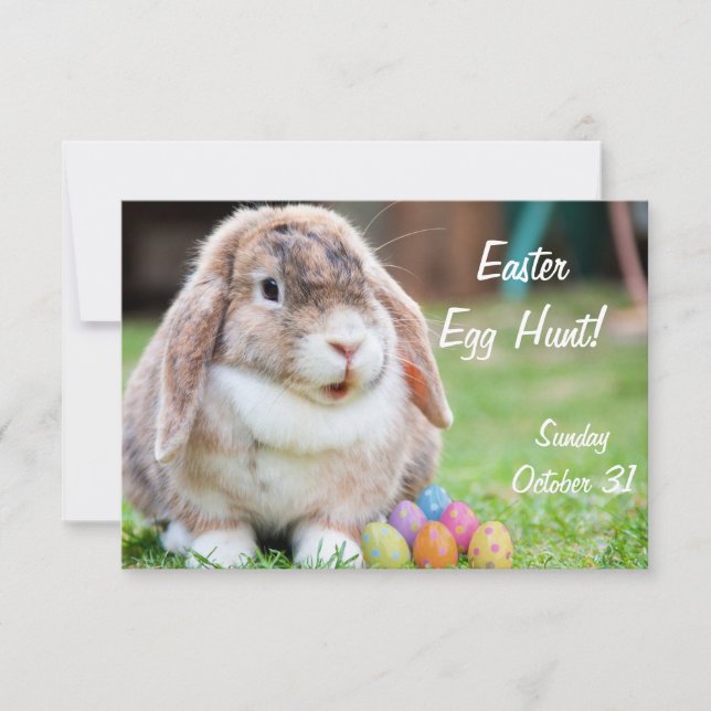 Invitation Bunny de Pâques (Devant)