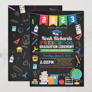 Invitation Bunting et tableau de bord pour les études préscol