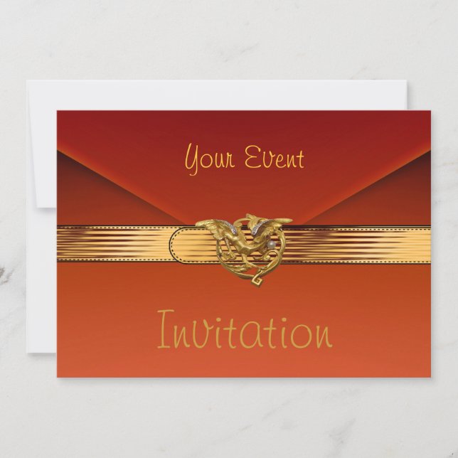 Invitation Burange Velvet Bijoux Clutch or (Devant)