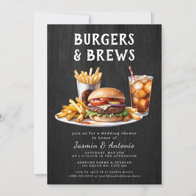 Invitation Burgers & Brews (Devant)