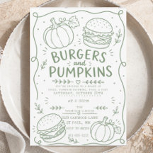 Burgers de verdure Citrouilles Fête Dessin à la ma