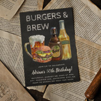 Burgers rustiques et brasse BBQ Anniversaire