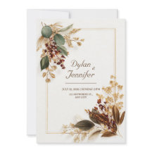 Burgundy Eucalyptus Gold Dried Floral Wedding