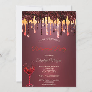 Invitation Burgundy Parties scintillant Drives Vin Glass Retr