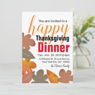 Invitation Burlap Leaf, Dîner Bon thanksgiving