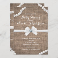 Burlap & Pearl Rustic Glamor Oh Baby shower